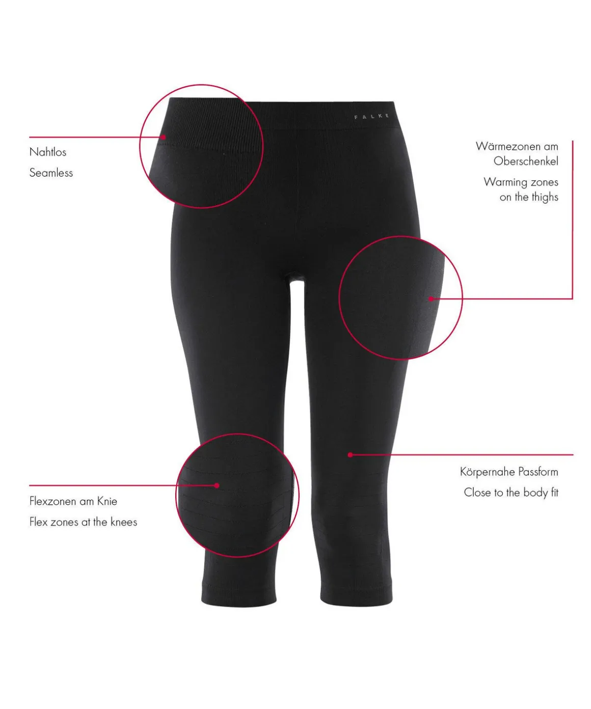 Damen 3/4 Tights Warm