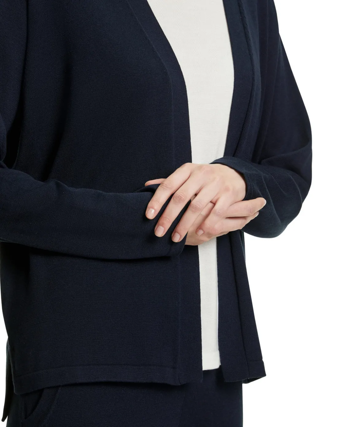 Damen Cardigan Collegekragen