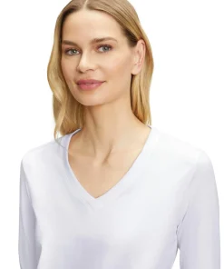 Damen Langarmshirt V-Ausschnitt