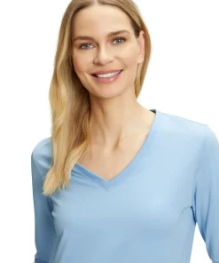 Damen Langarmshirt V-Ausschnitt