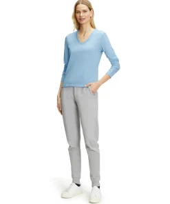 Damen Langarmshirt V-Ausschnitt