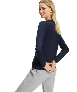 Damen Langarmshirt V-Ausschnitt