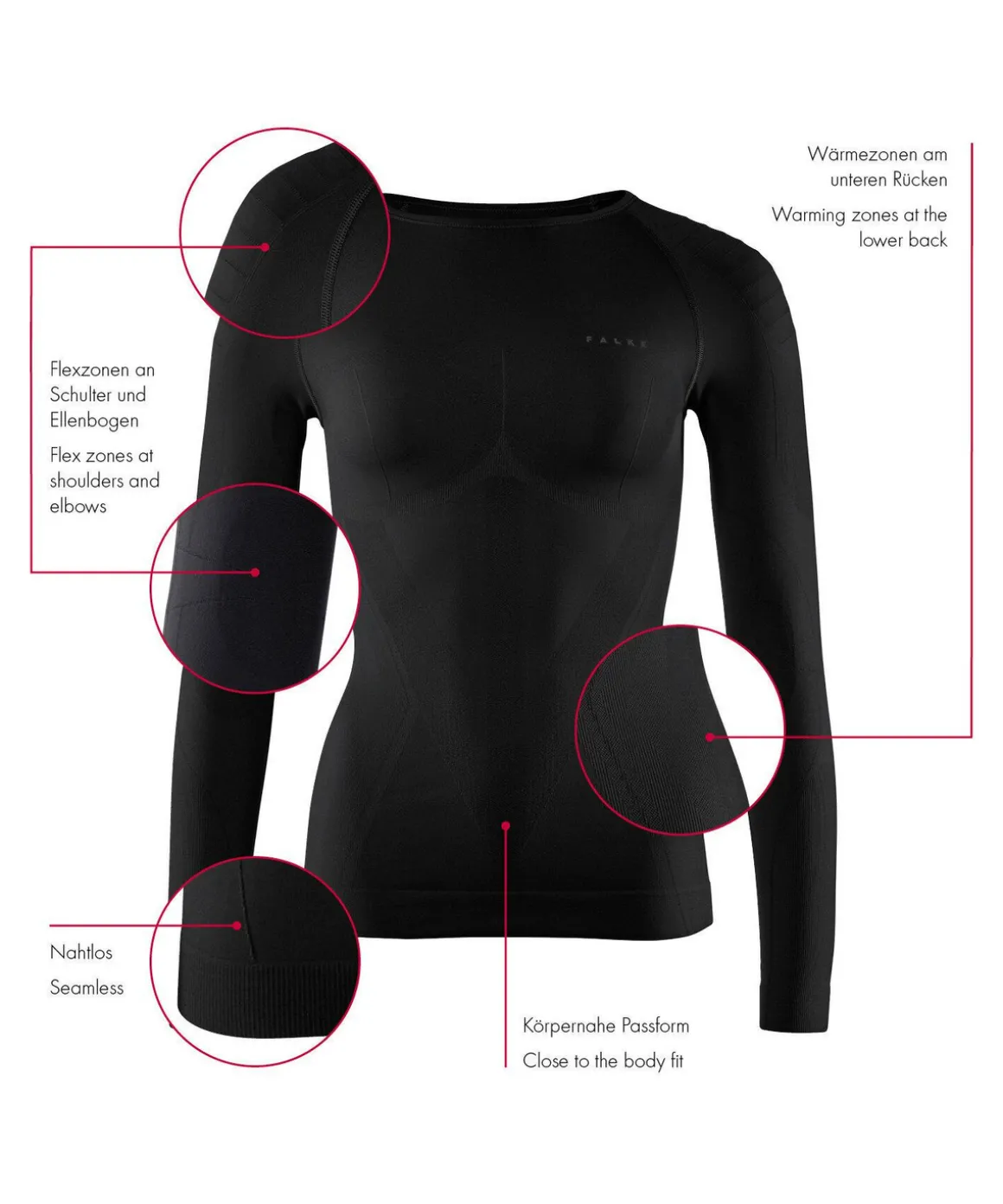 Damen Langarmshirt Warm