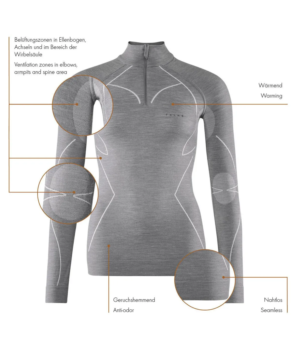 Damen Langarmshirt Wool-Tech