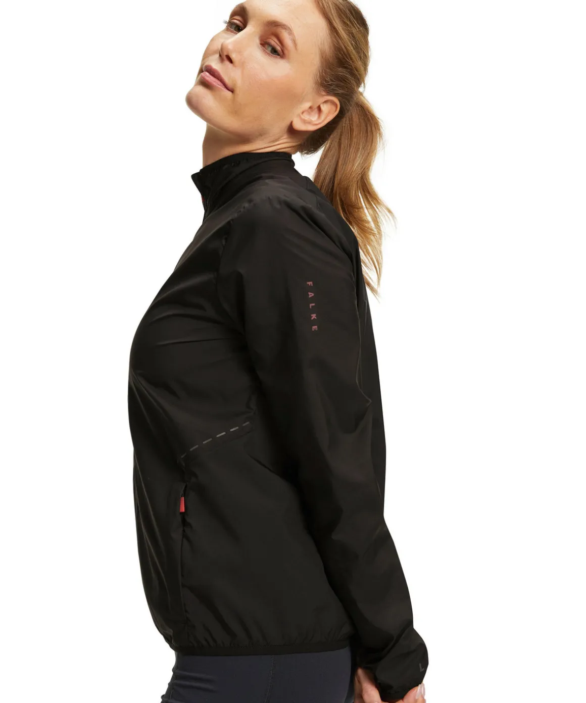 Damen Running Jacke Stehkragen