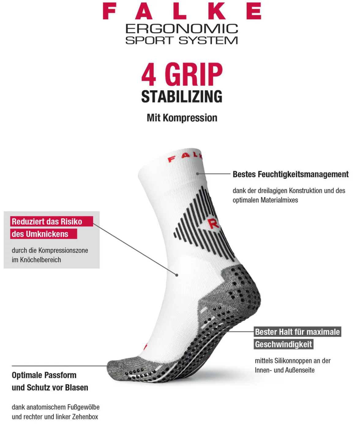4Grip Unisex Socken