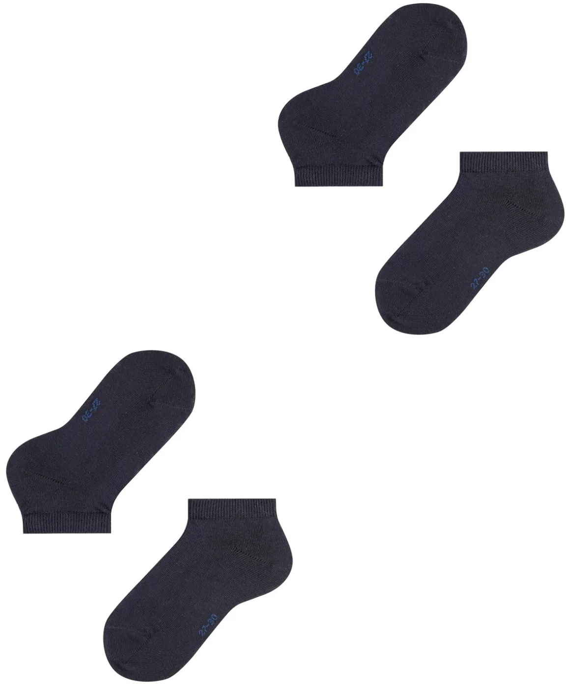 Happy 2-Pack Kinder Sneakersocken