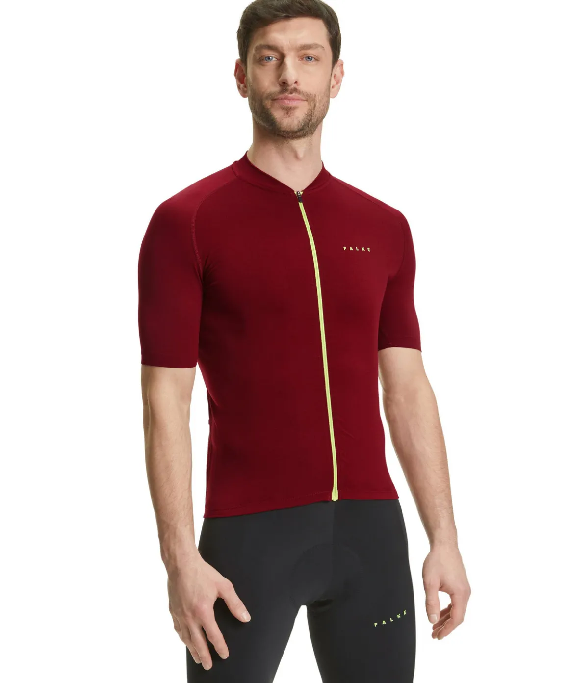Herren Biking T-Shirt Collegekragen