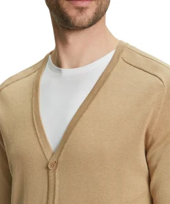 Herren Cardigan Collegekragen
