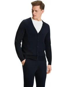 Herren Cardigan Collegekragen
