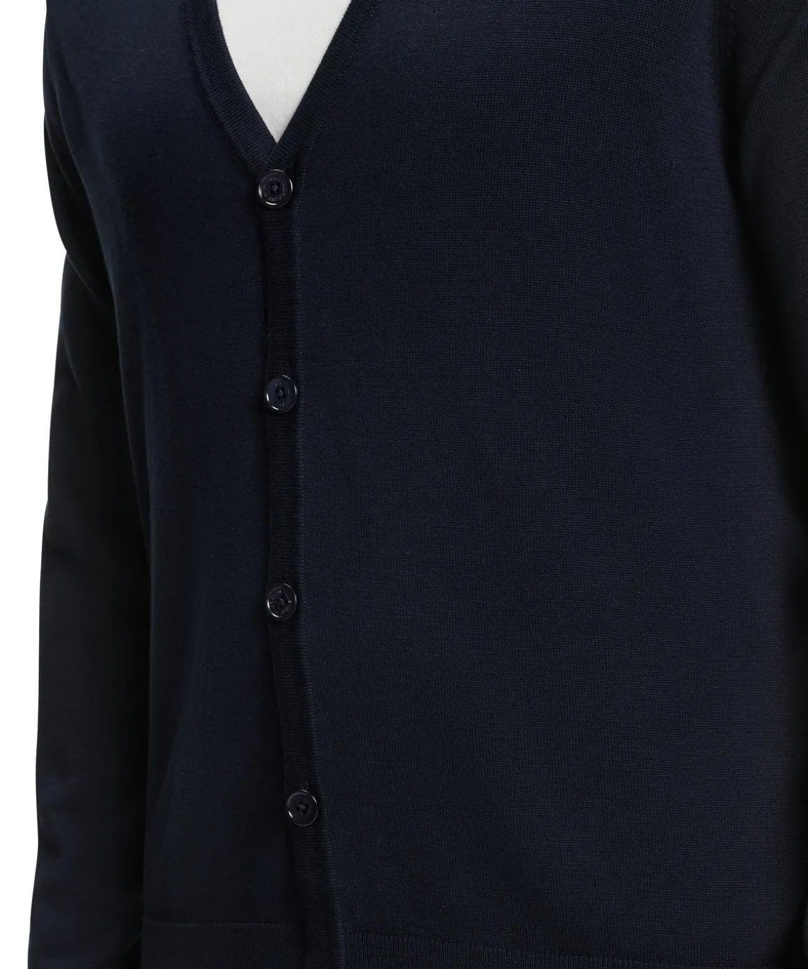 Herren Cardigan Collegekragen