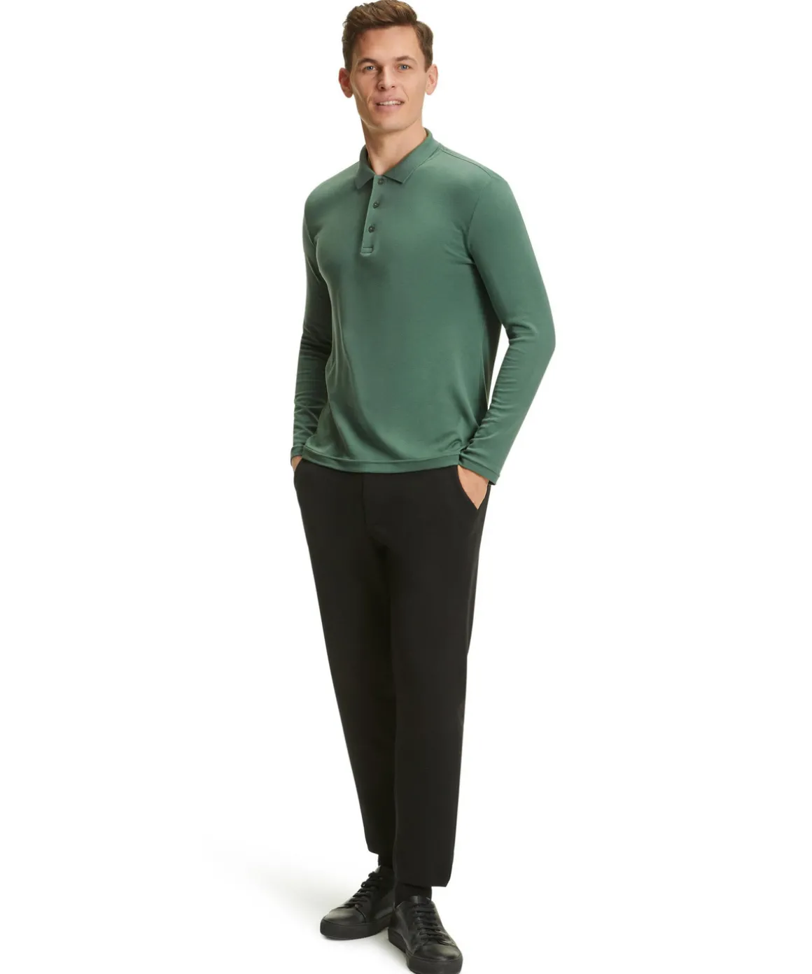 Herren Langarmshirt Polo