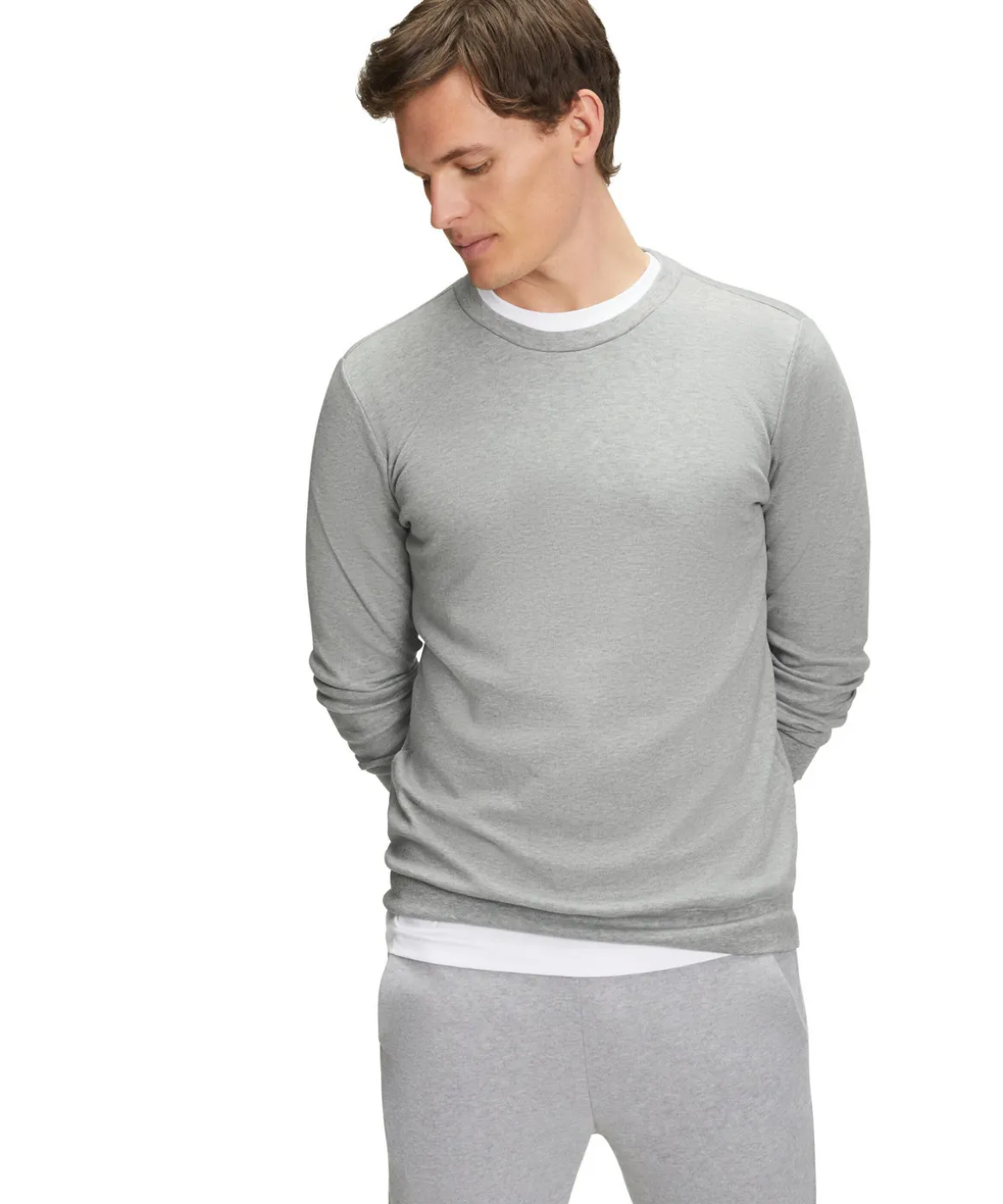 Herren Langarmshirt Rundhals