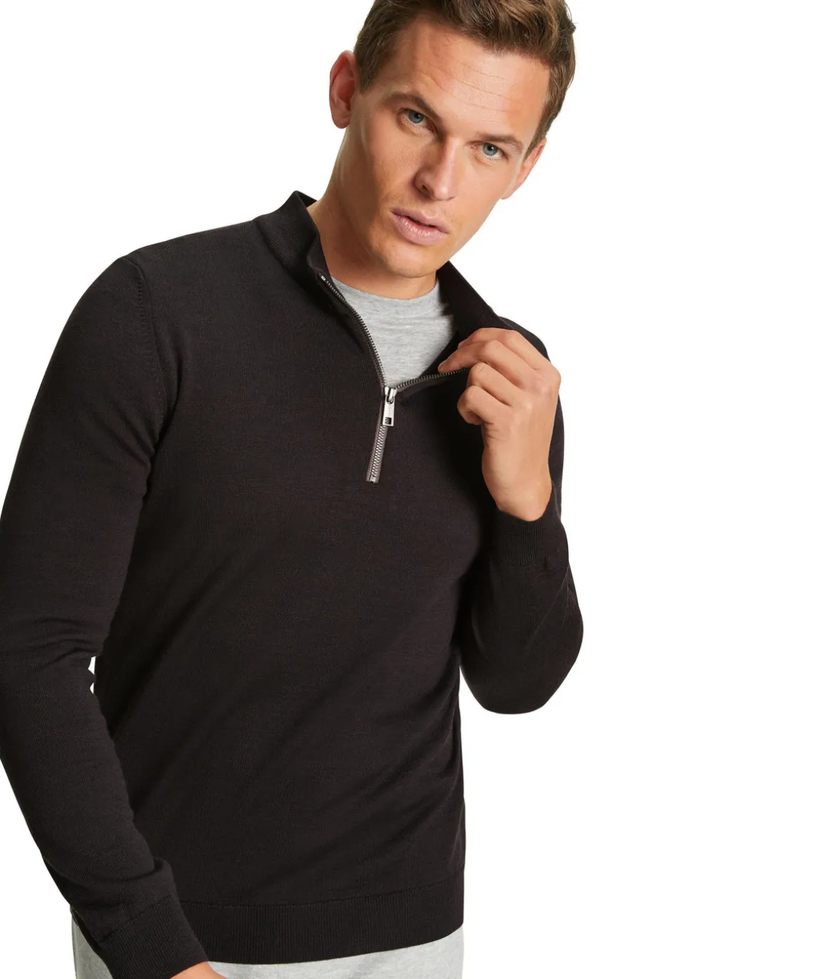 Herren Pullover Stehkragen