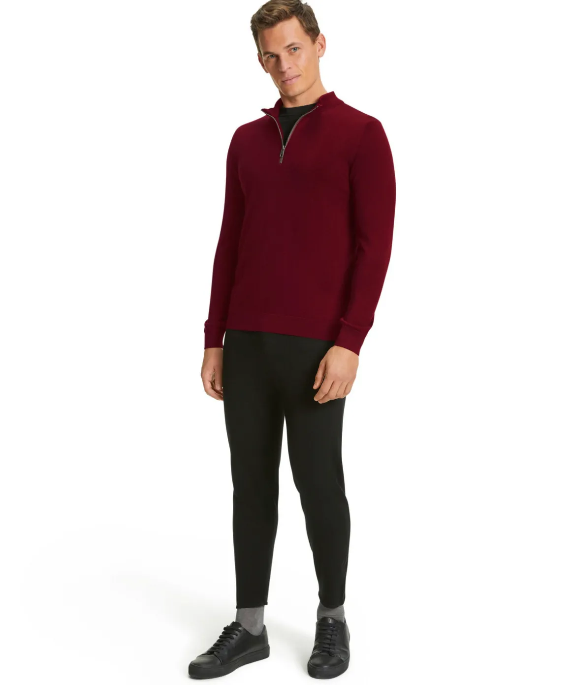 Herren Pullover Stehkragen