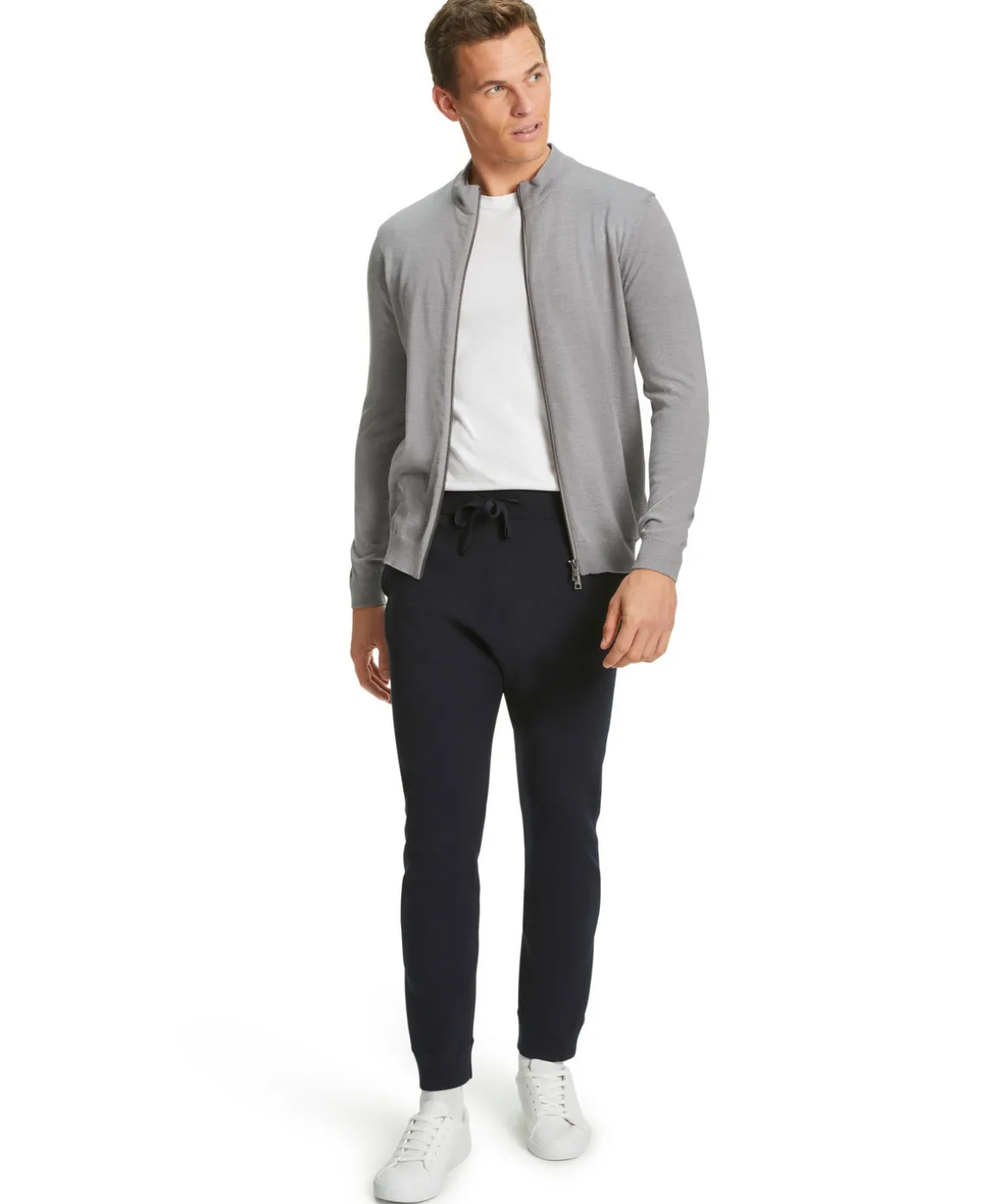 Herren Zip-Jacke Stehkragen
