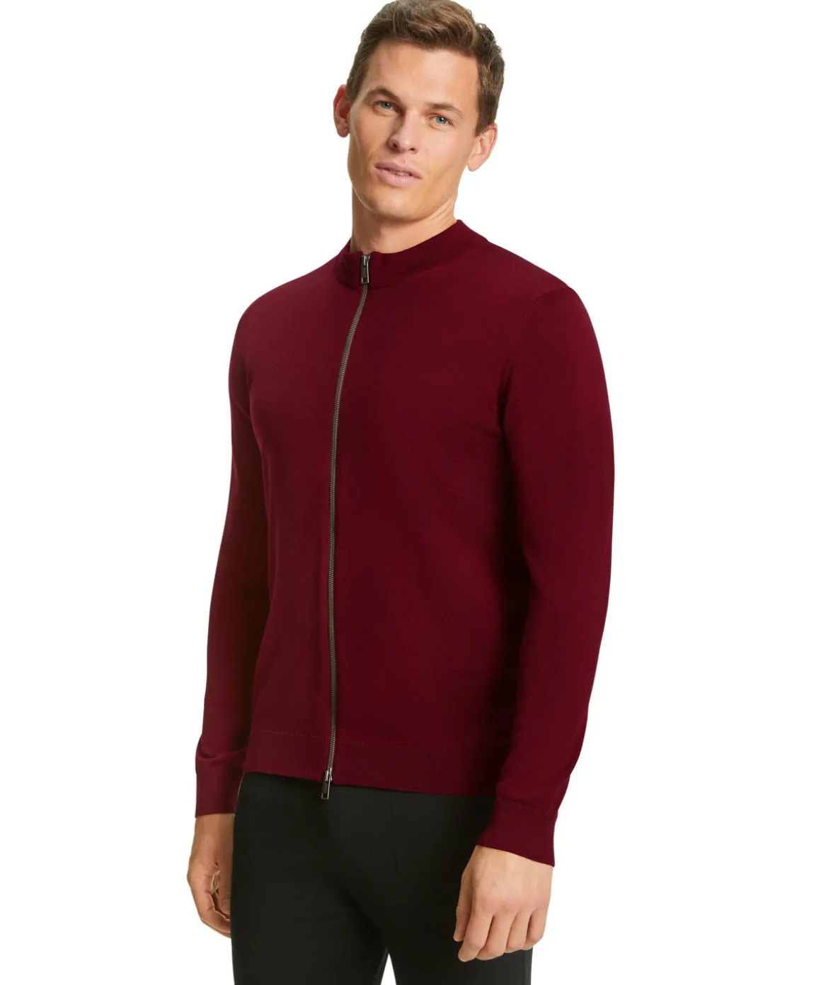 Herren Zip-Jacke Stehkragen