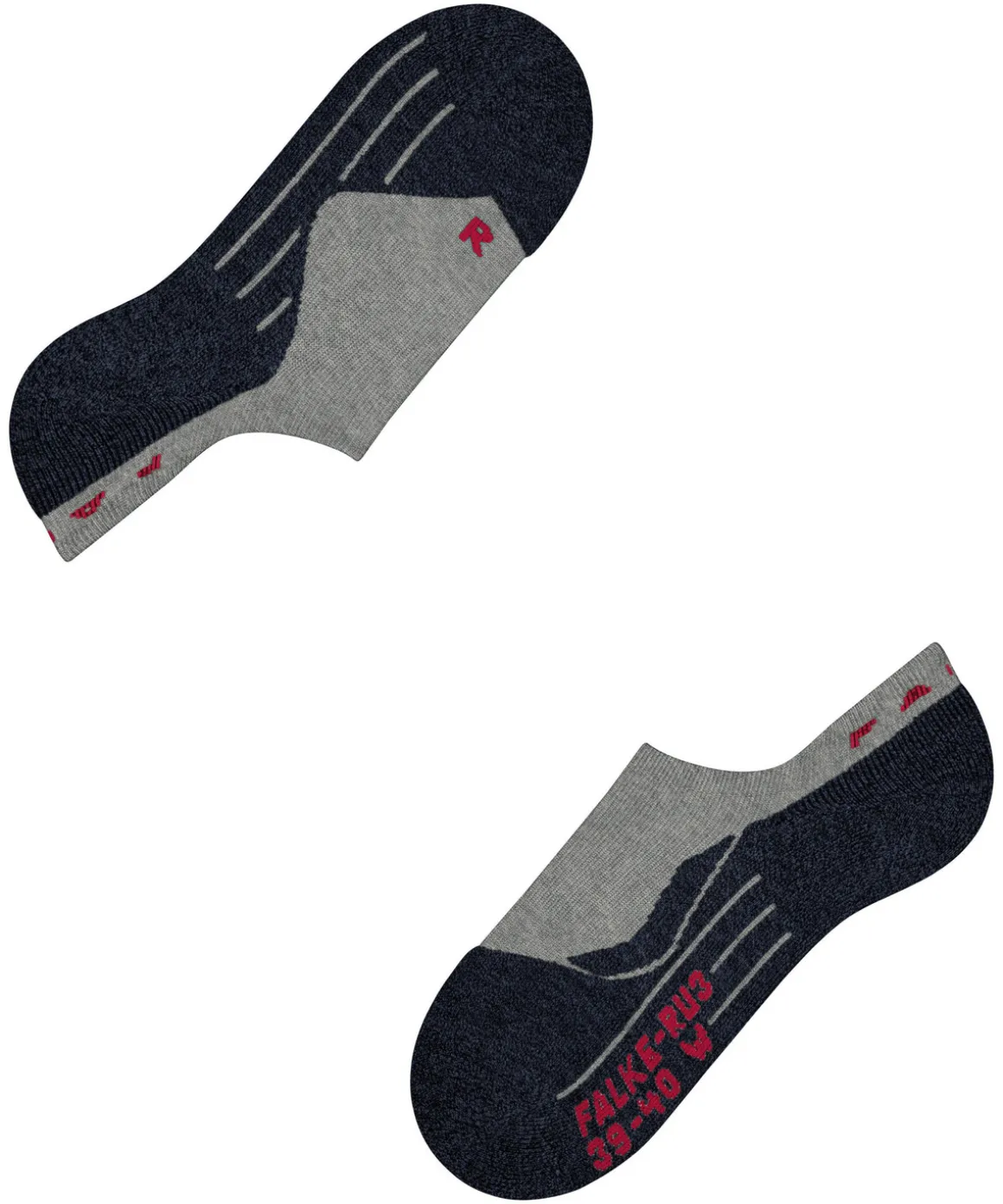 Ru3 Comfort Invisible Damen Running Füßlinge