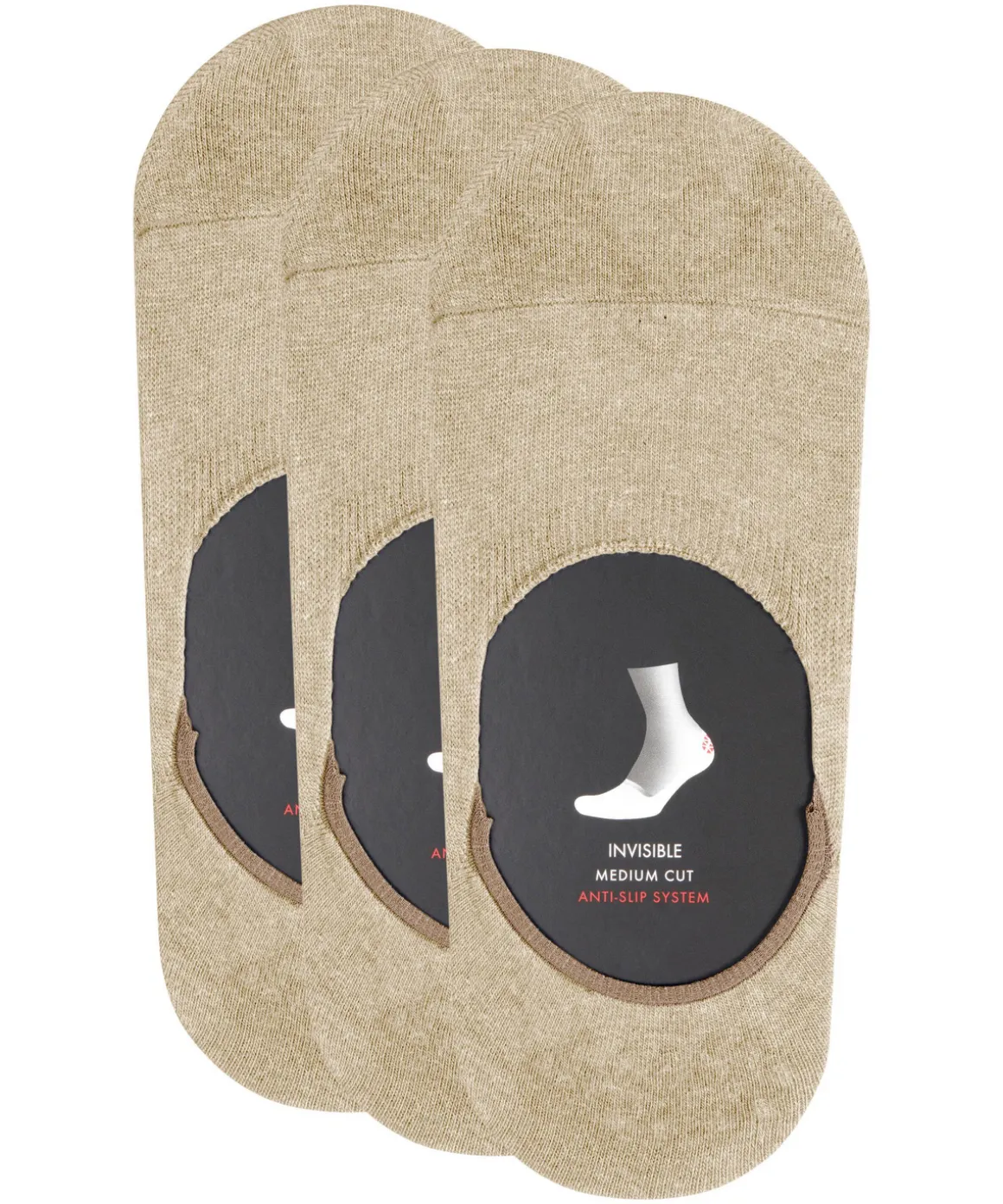 Step Medium Cut 3-Pack Herren Füßlinge